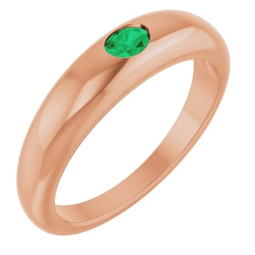 Zyah Emerald  Engagement Ring