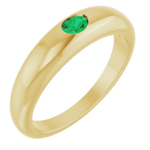 Zyah Emerald  Engagement Ring