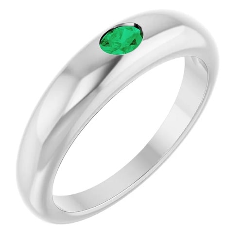0.25 Ct Emerald Oval Cut Zyah  in Silver 925