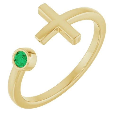 Zyanna Emerald  Engagement Ring