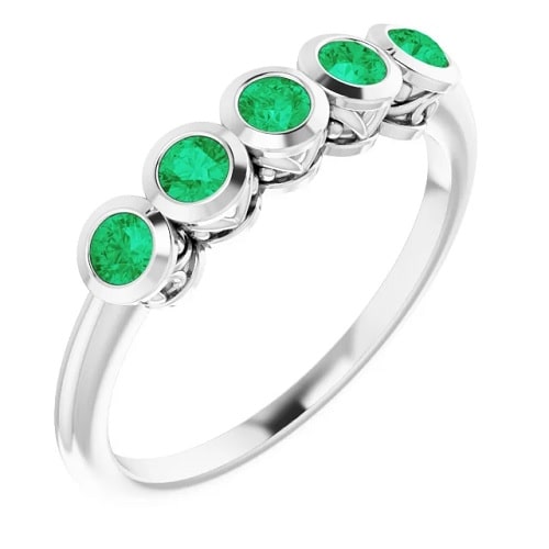 Zamaya Emerald  Engagement Ring