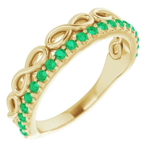Zamirah Emerald  Engagement Ring