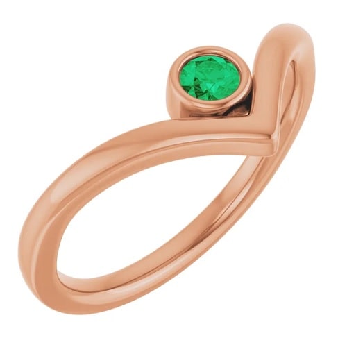 Xoe Emerald  Engagement Ring