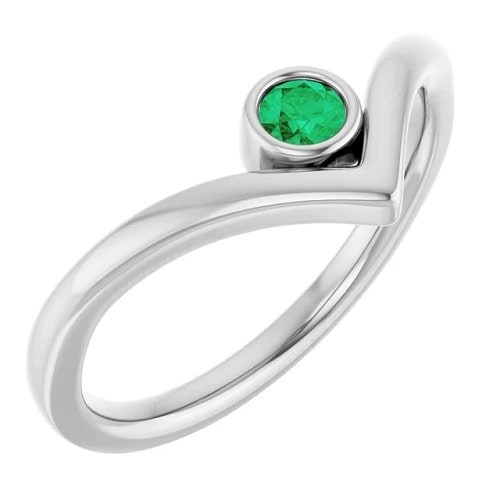 Xoe Emerald  Engagement Ring