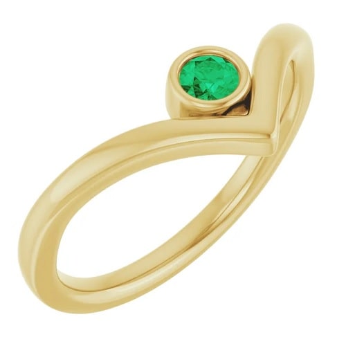 Xoe Emerald  Engagement Ring