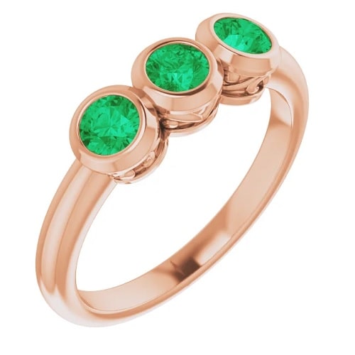 Ziggy Emerald  Engagement Ring