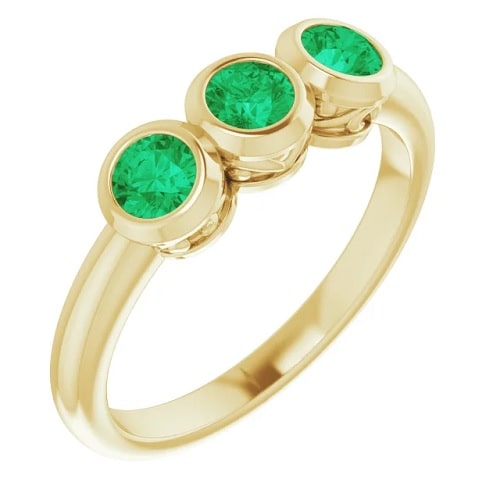Ziggy Emerald  Engagement Ring