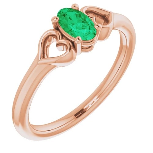 Zoee Emerald  Engagement Ring