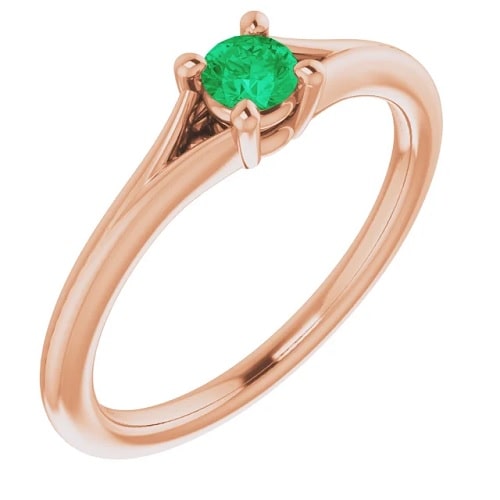 Zosia Emerald  Engagement Ring