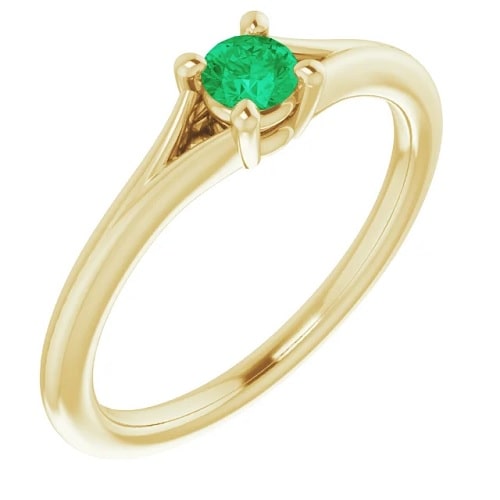 Zosia Emerald  Engagement Ring