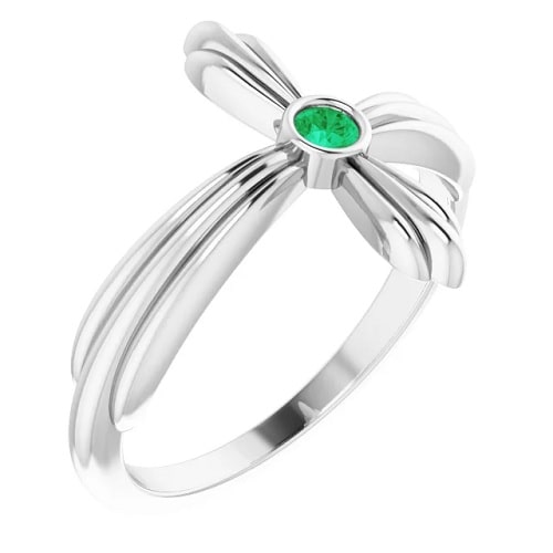 0.15 Ct Emerald Round Cut Oriah  in Silver 925