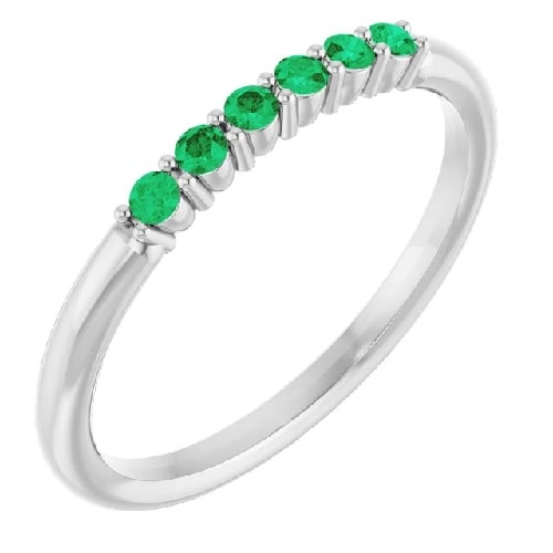 0.24 Ct Emerald Round Cut Orianna  in Silver 925