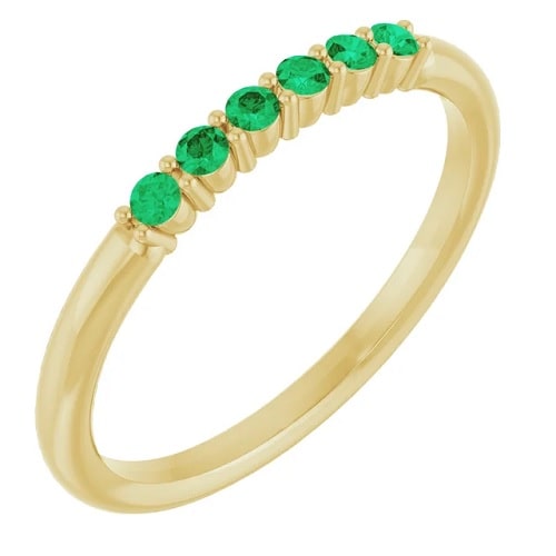 0.24 Ct Emerald Round Cut Orianna  in Silver 925