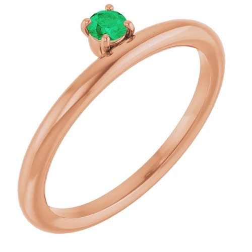 0.12 Ct Emerald Round Cut Xalia  in Silver 925