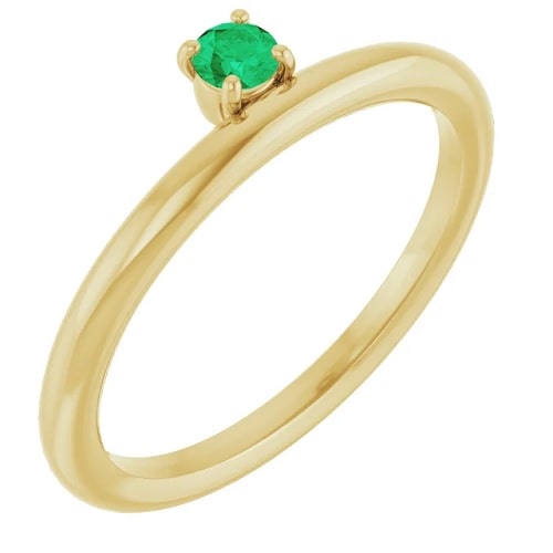 0.12 Ct Emerald Round Cut Xalia  in Silver 925