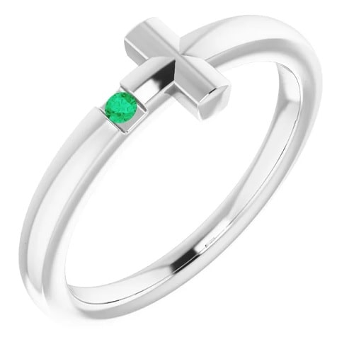 Xela Emerald  Engagement Ring
