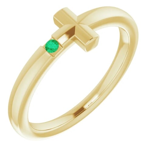 0.04 Ct Emerald Round Cut Xela  in Silver 925