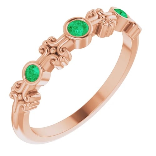 0.16 Ct Emerald Round Cut Zuriyah  in Silver 925