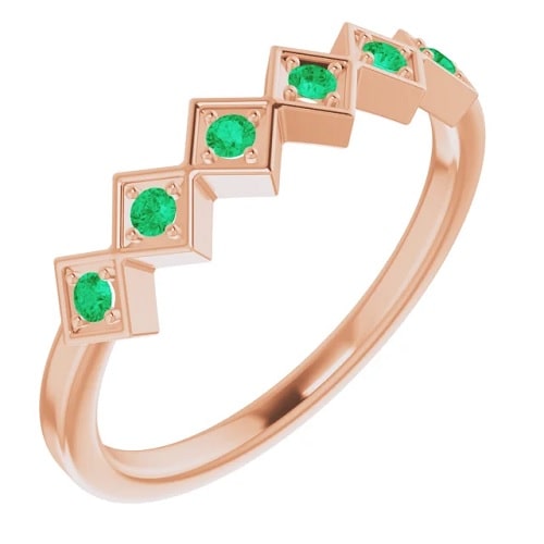 0.24 Ct Emerald Round Cut Xaniyah  in Silver 925
