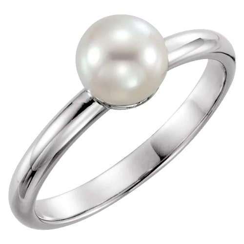 Zenaya Pearl  Engagement Ring