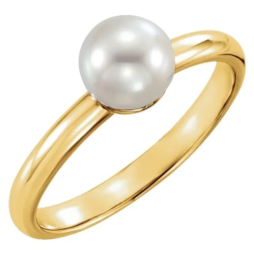 Zenaya Pearl  Engagement Ring
