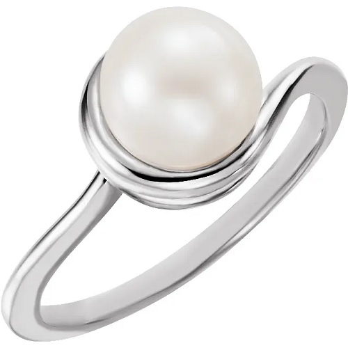 8mm Birthstone Fresh Water Pearl Ring Available in 9k,14k,18k,Platinum And Silver