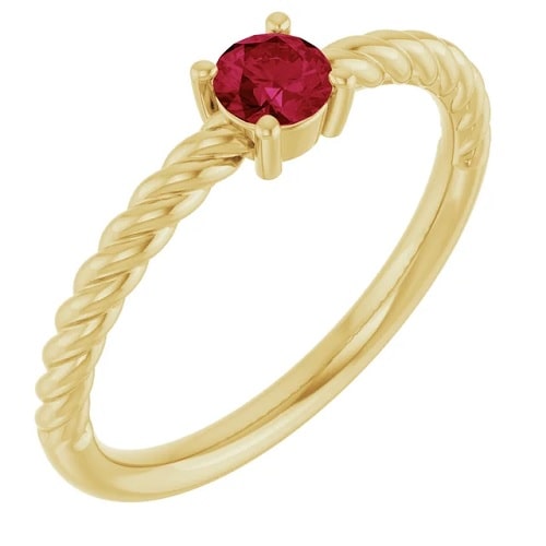 Daralyn Natural Ruby 4 Prong  Engagement Ring