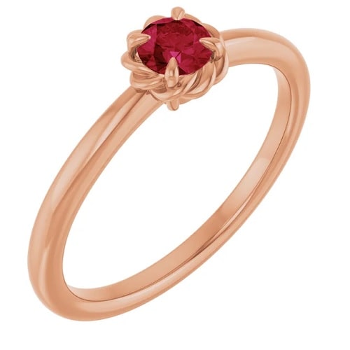 Zuleyka Natural Ruby  Engagement Ring