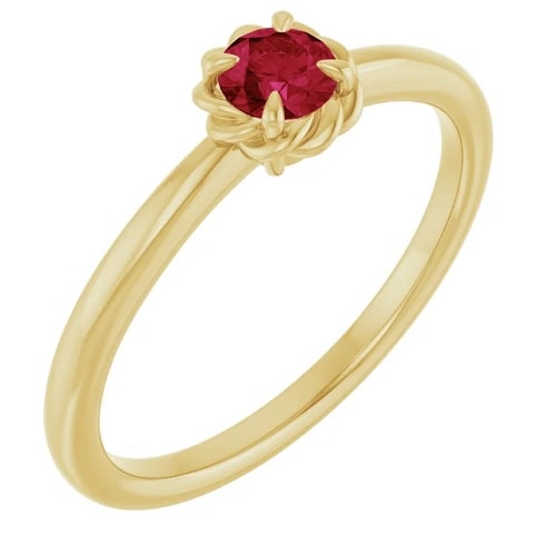 Zuleyka Natural Ruby  Engagement Ring