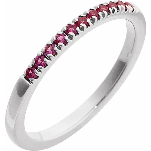 0.11 Ct Natural Ruby Round Cut Xayah  Diamond Rings in Silver 925