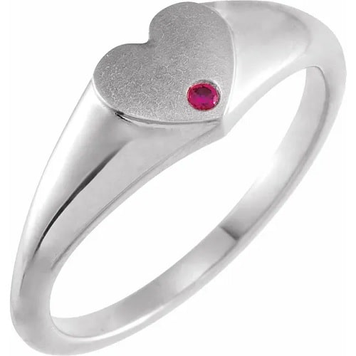 0.03 Ct Natural Ruby Round Cut Zanai  Diamond Rings in Silver 925