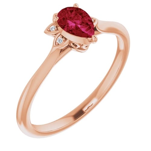 Leilani Natural Ruby  Engagement Ring