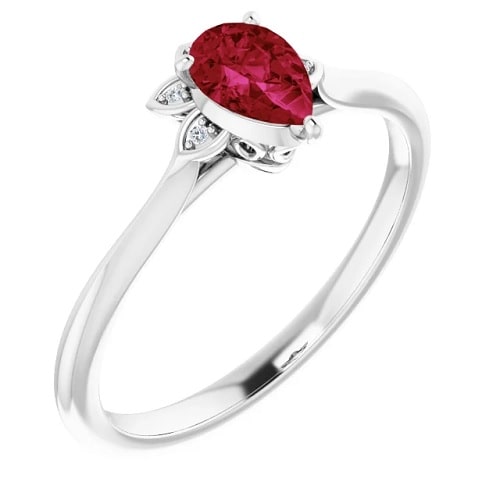 Leilani 0.55 Carat Natural Ruby  Engagement Ring