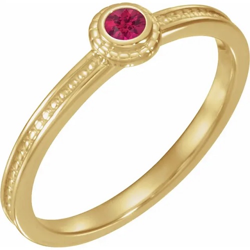 Jane Natural Ruby  Engagement Ring