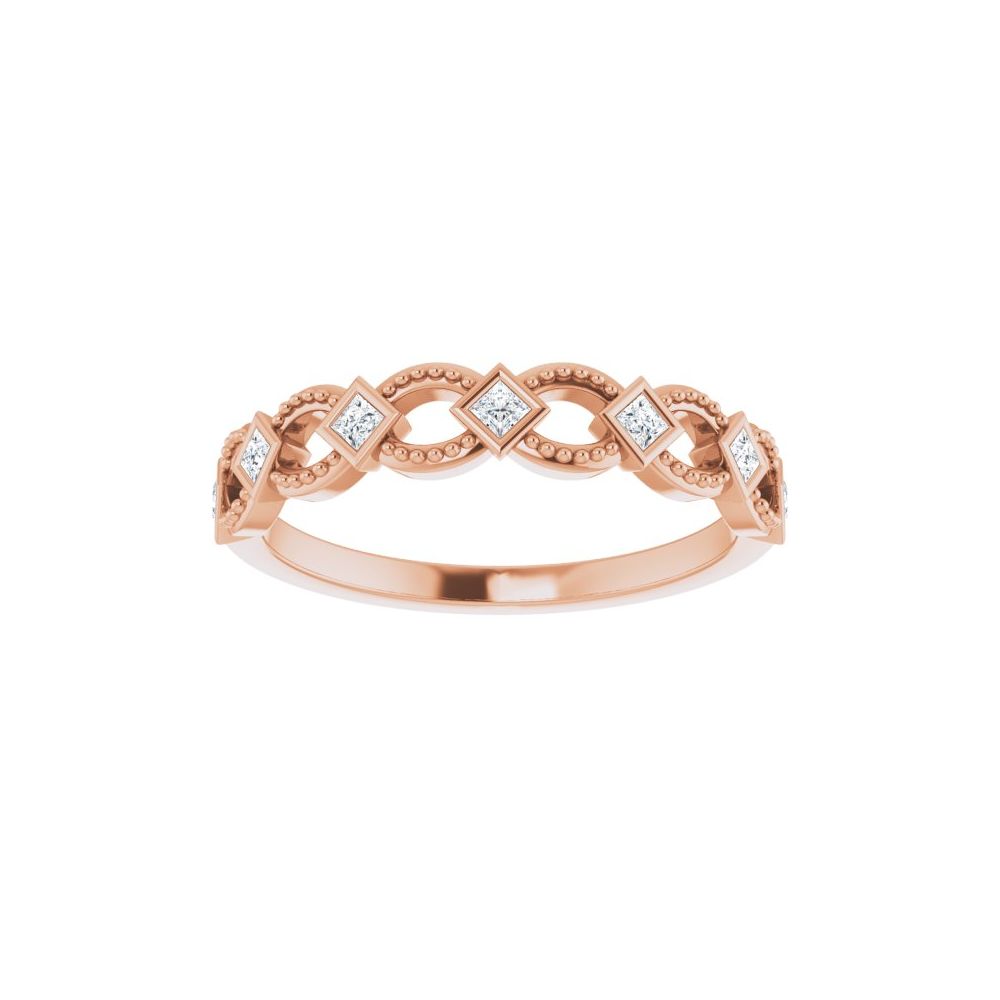 0.16 Ct Lab-Created Round Cut Dineo  7 Stone Ring Diamond Rings in 9K White Gold