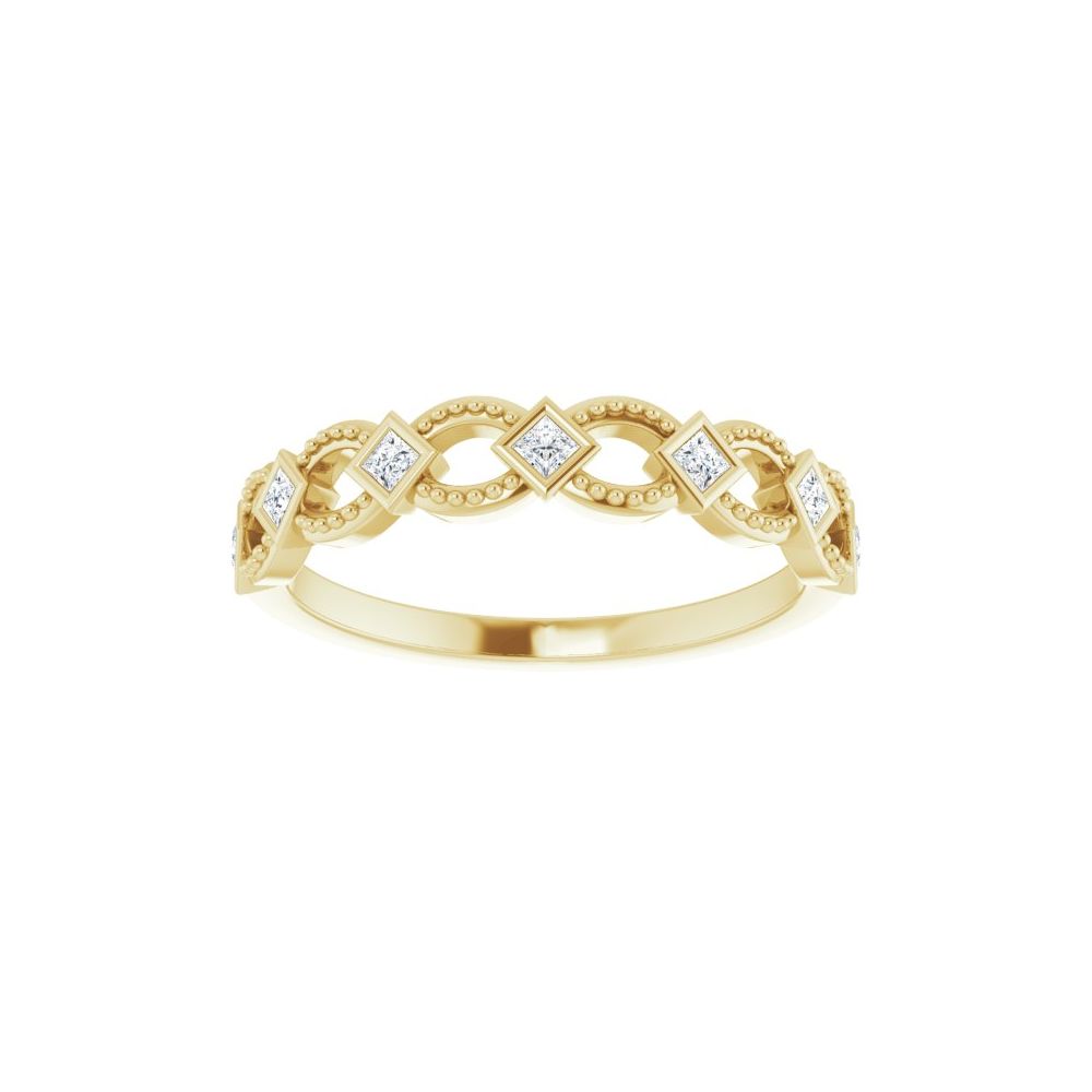Dineo Lab Grown Yellow Gold Bezel 7 Stone Diamond Ring
