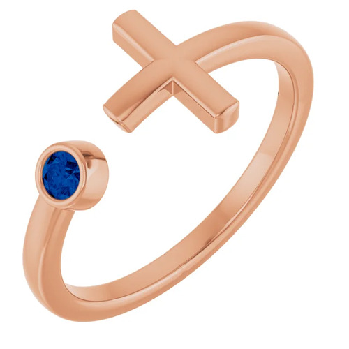 0.09 Ct Blue Sapphire Naylea  in 9K White Gold
