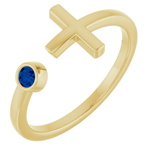 0.09 Ct Blue Sapphire Naylea  in 9K White Gold