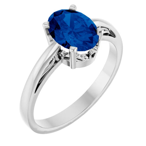 Avra 1.55 Carat Blue Sapphire  Engagement Ring