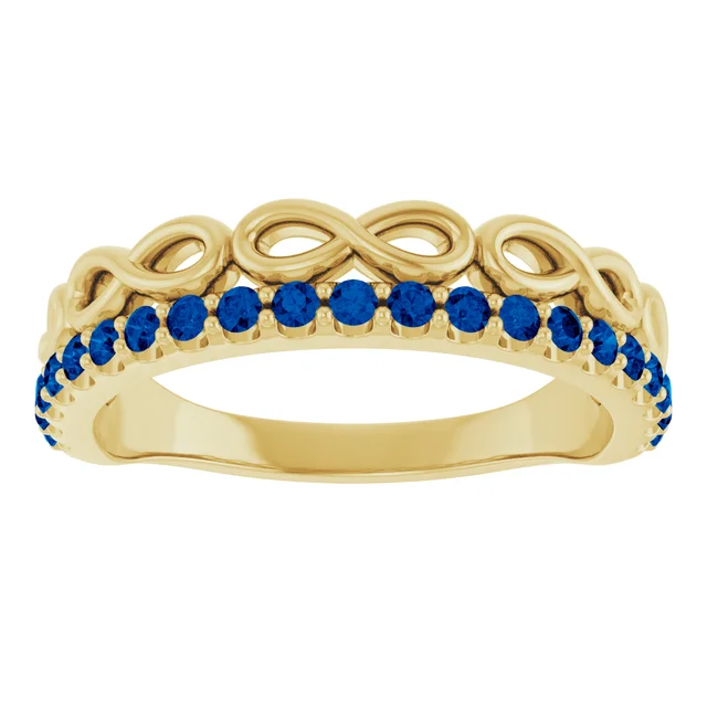 0.63 Ct Blue Sapphire Round Cut Neema  Wedding Rings in Silver 925