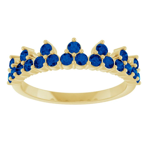 Nezuko Blue Sapphire  Wedding Ring