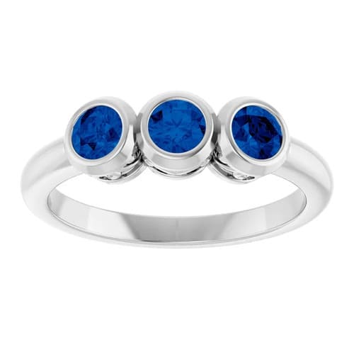 Astara Blue Sapphire 4 Prong  Diamond Ring