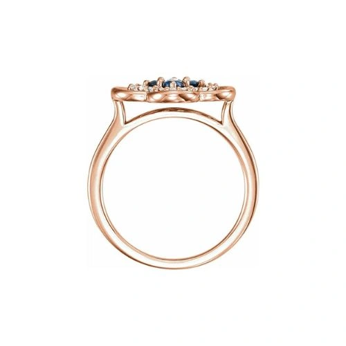 Autiana Blue Sapphire Floral Engagement Ring | Sunshine Diamonds