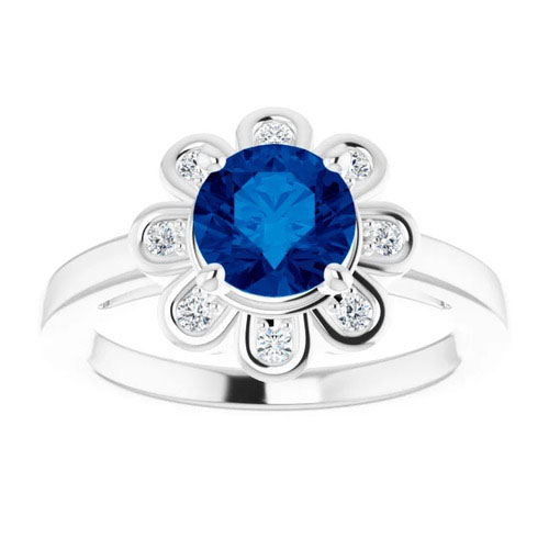 Avenlee 1.42 Carat Blue Sapphire 4 Prong Set  Engagement Ring