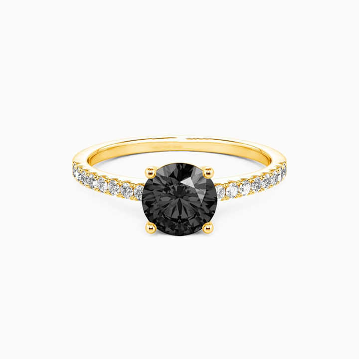 Ribecca Black Diamond 4 Prong Engagement Ring