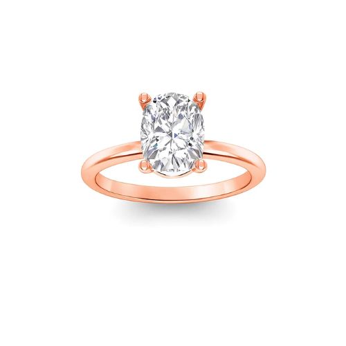 Earlina Lab Grown Diamond Rose Gold 4 Prong Classic Solitaire Engagement Ring