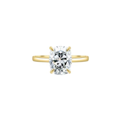 Albretta Lab Grown Diamond Yellow Gold 4 Prong Set Classic Solitaire Engagement Ring