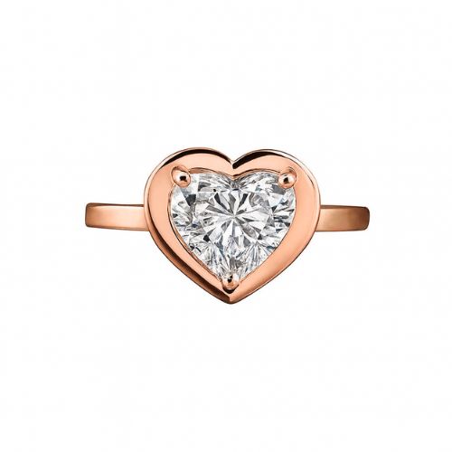 Medonna Lab Grown Diamond Rose Gold 3 Prong Classic Solitaire Engagement Ring