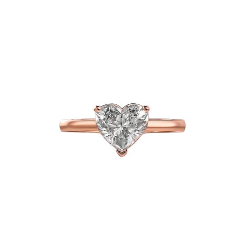 Reona Lab Grown Diamond Rose Gold 3 Prong Classic Solitaire Engagement Ring
