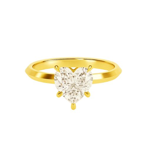 Alexa Lab Grown Diamond Yellow Gold 5 Prong Classic Solitaire Engagement Ring